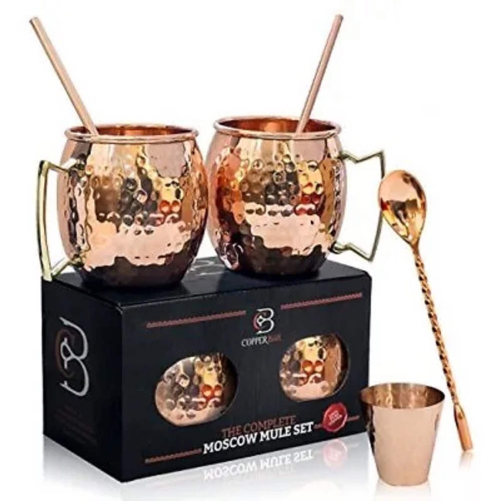 Copper Bar The Complete Moscow Mule Set 100% Pure Copper